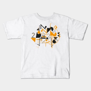 Abstract artwork number 2 - Black and Orange Kids T-Shirt